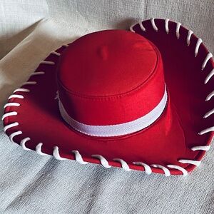 Red Cowboy Hat with White Trim